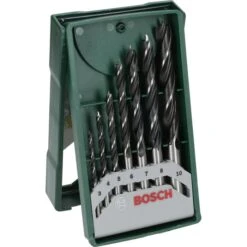 Bosch Bohrer Mini-X-Line, 2607019580, 7-teiliges Set, 3-10mm, Holzbohrer