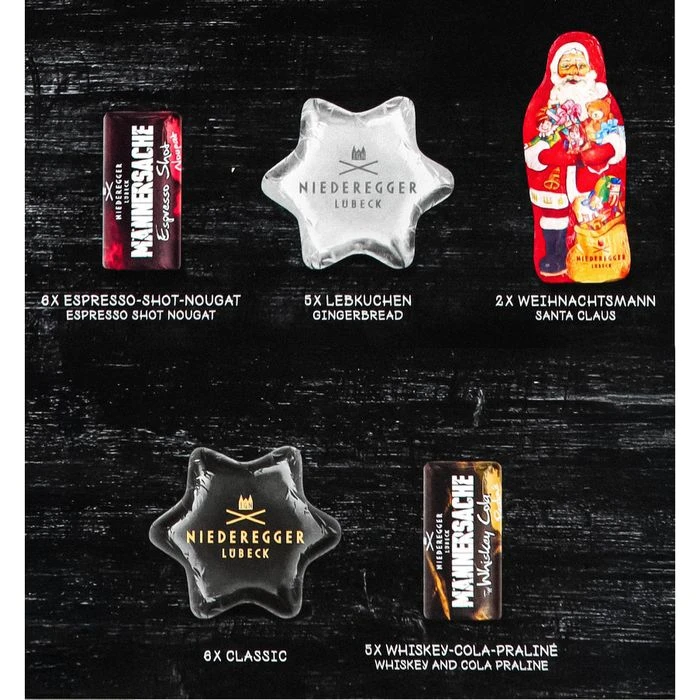 Niederegger Adventskalender Männersache, Mit Marzipan, Zartbitter, Lebkuchen, Pralinen Etc. 3 Niederegger Adventskalender Männersache, Mit Marzipan, Zartbitter, Lebkuchen, Pralinen Etc. – Bild 3