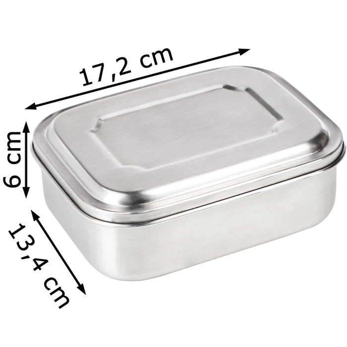 Böttcher-AG Lunchbox Edelstahl, Brotdose, 17,2 X 6 X 13,4cm 3 Böttcher-AG Lunchbox Edelstahl, Brotdose, 17,2 X 6 X 13,4cm – Bild 3