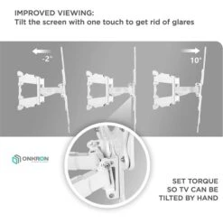 Onkron TV-Wandhalterung M5-WHT, Weiß, Scherenarm, Neigbar, Schwenkbar, 32-70 Zoll -Angebote HausGlanz Store c39e36d300274a161f5f04eec09d4e710186447b tv wandhalterung onkron m5 wht weiss