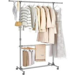 Songmics Garderobenständer LLR401, Mit Rollen, Ausziehbar, Metall, Silber / Grau 7 Songmics Garderobenständer LLR401, Mit Rollen, Ausziehbar, Metall, Silber / Grau -Angebote HausGlanz Store c48560c32e472f2656e87d4382160f230a9c8c62 garderobenstaender songmics llr401