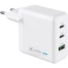 XLayer USB-Ladegerät 219587 GaN 65W, 5A, Weiß, 2x USB C, 1x USB A, 3 Port