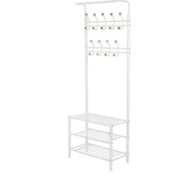 Songmics Garderobenständer HSR04W, Mit 18 Haken, Metall, Weiß 8 Songmics Garderobenständer HSR04W, Mit 18 Haken, Metall, Weiß -Angebote HausGlanz Store c9bd39f9550d2c00287c8d86b52936b3fc5936a1 garderobenstaender songmics hsr04w