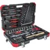 GEDORE-Red Werkzeugkoffer Steckschlüssel R46003100, 100-teilig, Im Kunststoff Klappkoffer, 1/4+1/2Zoll