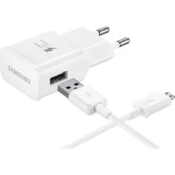 Samsung USB-Ladegerät EP-TA20E USB Charger, 2A, Weiß, 1x USB A,1-Port, Mit Micro-USB Kabel