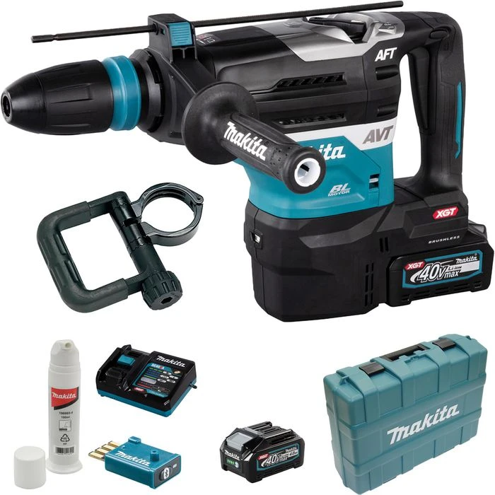 Makita Bohrhammer HR005GM202 XGT, SDS Max, 40V/4Ah, Mit 2 Akkus, Lader, Koffer & Bluetooth 1 Makita Bohrhammer HR005GM202 XGT, SDS Max, 40V/4Ah, Mit 2 Akkus, Lader, Koffer & Bluetooth