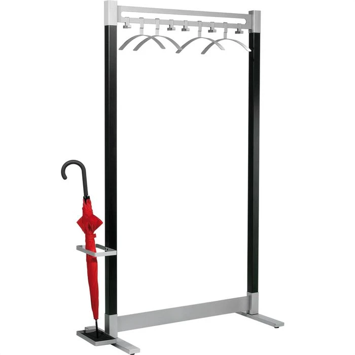 Kerkmann Garderobenständer Montana, 6552, Metall, Schwarz / Silber 1 Kerkmann Garderobenständer Montana, 6552, Metall, Schwarz / Silber