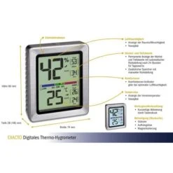 TFA Thermo-Hygrometer 30.5047.54 Exacto Digital, Für Innen, Edelstahlrahmen -Angebote HausGlanz Store cfc1963484f34a29f46ced0beb92cb2163e7c182 thermo hygrometer tfa 30.5047.54 exacto innen