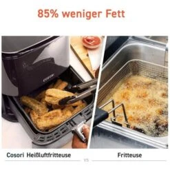 Cosori Fritteuse XXL, CP258-AF-DEU, 1700 W, Heißluftfritteuse, Dörrfunktion, 5,5 Liter -Angebote HausGlanz Store cfd000b8540f1aa672794640d4af1c58c57565b1 fritteuse cosori xxl cp258 af deu