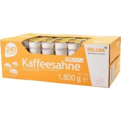 Hellma Kaffeesahne 10% Fett, In Tassenportionen, Je 7,5g, 240 Stück -Angebote HausGlanz Store d0c52aed5bc0a47352b9acb4a51328300e458916 kaffeesahne hellma 10 fett