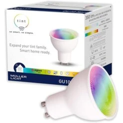 Müller-Licht LED-Lampe Tint GU10, Weiß + Farbig, 6 Watt (50W), Dimmbar