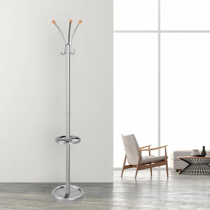 Kerkmann Garderobenständer Nina, 6095, Mit 6 Haken, Metall, Silber 5 Kerkmann Garderobenständer Nina, 6095, Mit 6 Haken, Metall, Silber – Bild 5