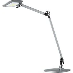 Hansa Schreibtischlampe LED E-Motion, Dimmbar, Silber, Sensorschalter, Standfuß