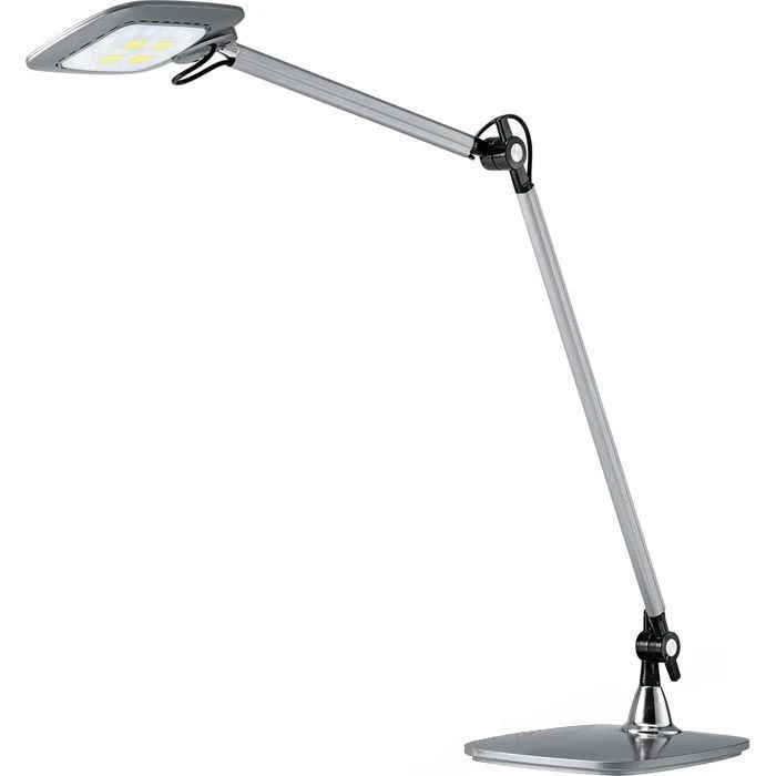 Hansa Schreibtischlampe LED E-Motion, Dimmbar, Silber, Sensorschalter, Standfuß 1 Hansa Schreibtischlampe LED E-Motion, Dimmbar, Silber, Sensorschalter, Standfuß