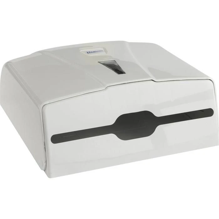 Handtuchspender Kunststoff, Für 300 Falthandtücher, Weiß 2 Handtuchspender Kunststoff, Für 300 Falthandtücher, Weiß – Bild 2