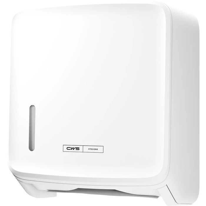 CWS Handtuchspender PureLine Paper 1700396, Kunststoff Mit Panel & Druckknopf 300 Tücher Weiß 1 CWS Handtuchspender PureLine Paper 1700396, Kunststoff Mit Panel & Druckknopf 300 Tücher Weiß