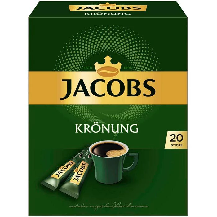 Jacobs Kaffee Krönung, Instant-Kaffee, Mild, 10 Portionssticks 1 Jacobs Kaffee Krönung, Instant-Kaffee, Mild, 10 Portionssticks