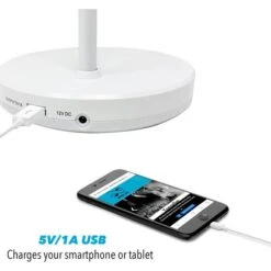 Infitronic Schreibtischlampe IN18LEDKLW LED, Dimmbar, USB, Standfuß, Weiß -Angebote HausGlanz Store d5dba3f3dcc8ce9a5abe15a438314964d03e12f7 schreibtischlampe infitronic in18ledklw led