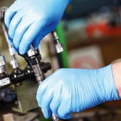 Franz-Mensch Einmalhandschuhe Safe Light, 2705, Nitril, Puderfrei, Blau, 100 Stück, Größe M -Angebote HausGlanz Store d71d4a47840542a00234f6179ac8192a30045215 einmalhandschuhe franz mensch safe light 2705