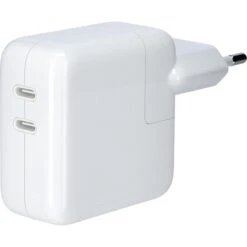 Apple USB-Ladegerät MNWP3ZM/A Power Adapter, 3A, 35W, Weiß, 2x USB C, BULK, 2 Port
