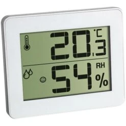 TFA Thermometer 30.5027.02 Innen, Digital, Mit Hygrometer, Weiß