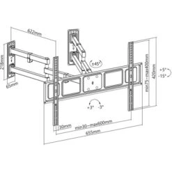 MyWall TV-Wandhalterung HP51L, Schwarz, Zur Eckmontage, Neigbar, Schwenkbar, 32-70 Zoll -Angebote HausGlanz Store d98add758d8ae71c993b02a3e169aa9cb81f226d tv wandhalterung mywall hp51l schwarz