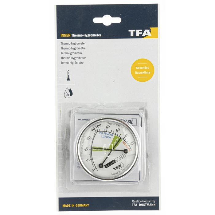 TFA Thermo-Hygrometer 45.2024 Analog, Verchromt 5 TFA Thermo-Hygrometer 45.2024 Analog, Verchromt – Bild 5