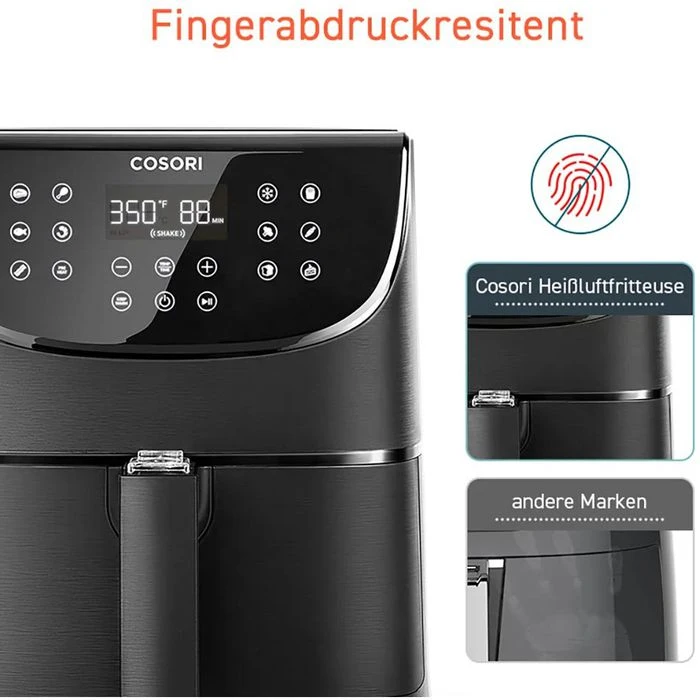 Cosori Fritteuse Smart WiFi XXL, CS158-AF-RXB, 1700 W, Heißluftfritteuse, Mit App, Für 5,5 Liter 5 Cosori Fritteuse Smart WiFi XXL, CS158-AF-RXB, 1700 W, Heißluftfritteuse, Mit App, Für 5,5 Liter – Bild 5