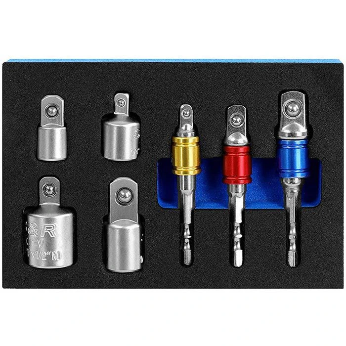 S&R Stecknuss-Adapter 460322007, Set, Vergrößerungs- Und Reduzieradapter, 7-teilig 1 S&R Stecknuss-Adapter 460322007, Set, Vergrößerungs- Und Reduzieradapter, 7-teilig