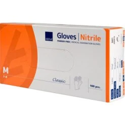 Abena Einmalhandschuhe Nitril, Puderfrei, Weiß, 100 Stück, Gr. M -Angebote HausGlanz Store e2585f9792dd9c904688c952e0d7d1bf65c05480 einmalhandschuhe abena nitril puderfrei