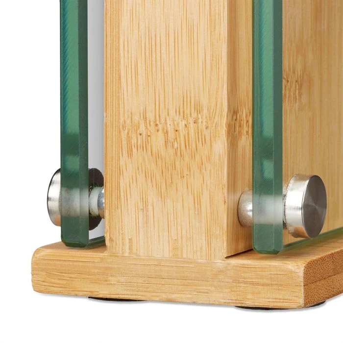 Relaxdays Messerblock 10022160, Bambus Mit Glas, Braun, Unbestückt 6 Relaxdays Messerblock 10022160, Bambus Mit Glas, Braun, Unbestückt – Bild 6
