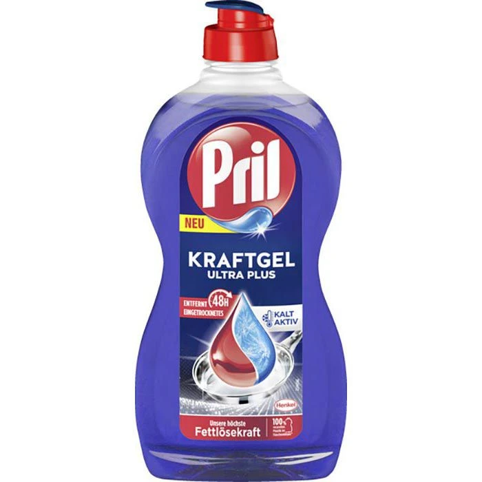 Pril Spülmittel Kraft-Gel Ultra Plus 5+, Selbstaktive Fettlösekraft, Konzentrat, 450ml 1 Pril Spülmittel Kraft-Gel Ultra Plus 5+, Selbstaktive Fettlösekraft, Konzentrat, 450ml