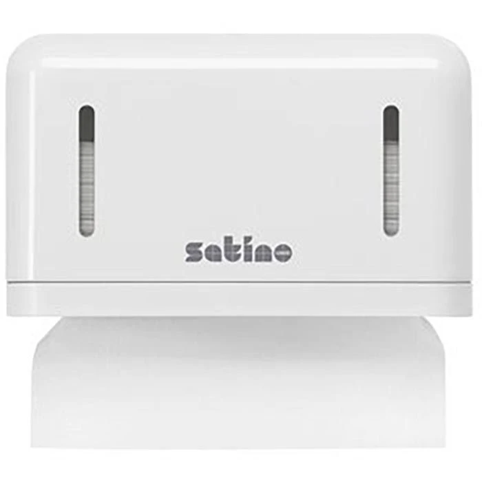Satino Handtuchspender Mini, Kunststoff, Für 250 Falthandtücher, Weiß 2 Satino Handtuchspender Mini, Kunststoff, Für 250 Falthandtücher, Weiß – Bild 2