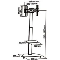 MyWall TV-Ständer HP1DL, Silber, Schwarz, TV-Standfuß,37-70 Zoll, Mit Zwischenboden & Rollen -Angebote HausGlanz Store e6799ba8f5e9b17a33b7a6a0eee274a19bcb719e tv staender mywall hp1dl silber schwarz