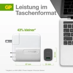 GP USB-Ladegerät Batteries GM3A, 65W, 5A, Weiß, 2x USB C, 1x USB A, 3 Port -Angebote HausGlanz Store e9ec36ae5e950c4197727168b91090061b8d1a1e usb ladegeraet gp batteries gm3a 65w 5a