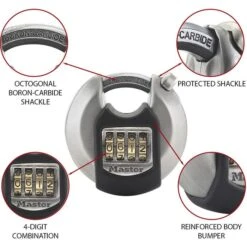Master Lock Master-Lock Vorhängeschloss M40EURDNUM, 70mm, 4-fach Zahlenschloss, Wetterfest, Level 8, Grau -Angebote HausGlanz Store ee9bb8db0685aa2d36e07b8e62a3e7f09fddadb5 vorhaengeschloss master lock m40eurdnum 70mm