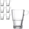 Leonardo Kaffeegläser Senso 024014 Latte Macchiato, Mit Henkel, 350ml, 6 Stück