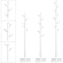 Vasagle Garderobenständer RCR010W02, Mit 8 Haken, Holz, Weiß -Angebote HausGlanz Store f08f8ae9b2d7978b682903ad0bc04fb98ade58b4 garderobenstaender vasagle rcr010w02