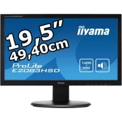 Iiyama Monitor ProLite E2083HSD-B1, WSXGA+, DVI, VGA, 5 Ms, TN LED, 49,4 Cm / 19,5 Zoll