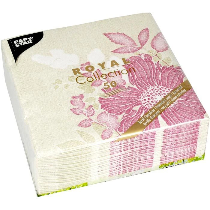 Papstar Servietten 85015 Royal Collection Annabel, 40 X 40 Cm, 1/4-Falz, Fuchsia, 50 Stück 1 Papstar Servietten 85015 Royal Collection Annabel, 40 X 40 Cm, 1/4-Falz, Fuchsia, 50 Stück