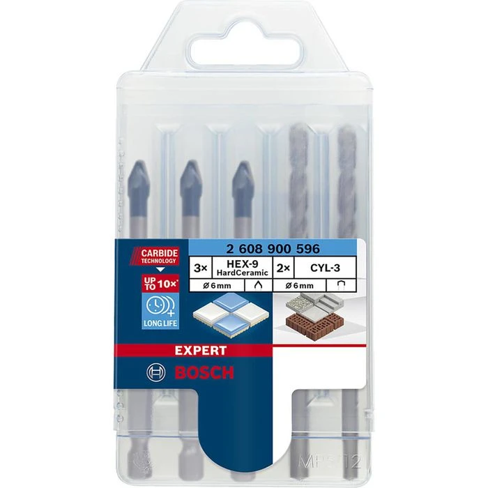 Bosch Bohrer Expert HEX-9 HardCeramic Mixed, 5-teiliges Set, 6mm, Fliesenbohrer 3 Bosch Bohrer Expert HEX-9 HardCeramic Mixed, 5-teiliges Set, 6mm, Fliesenbohrer – Bild 3