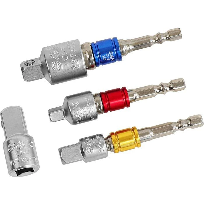 S&R Stecknuss-Adapter 460322007, Set, Vergrößerungs- Und Reduzieradapter, 7-teilig 3 S&R Stecknuss-Adapter 460322007, Set, Vergrößerungs- Und Reduzieradapter, 7-teilig – Bild 3