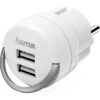 Hama USB-Ladegerät 133753, 12W, 2,4A, Weiß, 2x USB A, 2 Port