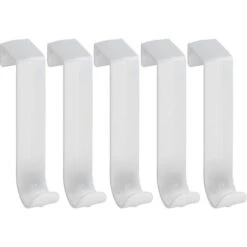 Wenko Kleiderhaken 4422010100, Für Die Tür, Weiß, Kunststoff, 1 Haken, 5 Stück