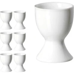 Ritzenhoff&Breker Eierbecher Snap Bianco, Mit Fuß, Porzellan Weiß, 6 Stück