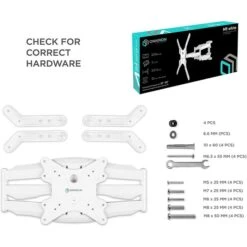 Onkron TV-Wandhalterung M5-WHT, Weiß, Scherenarm, Neigbar, Schwenkbar, 32-70 Zoll -Angebote HausGlanz Store f85f45c168cc6b67ea89bc248958466299e4673a tv wandhalterung onkron m5 wht weiss