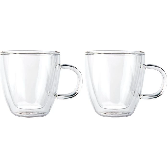 Bodum Kaffeegläser Bistro Tassen 10602-10, Doppelwandig, Mit Henkel, 150ml, 2 Stück 1 Bodum Kaffeegläser Bistro Tassen 10602-10, Doppelwandig, Mit Henkel, 150ml, 2 Stück