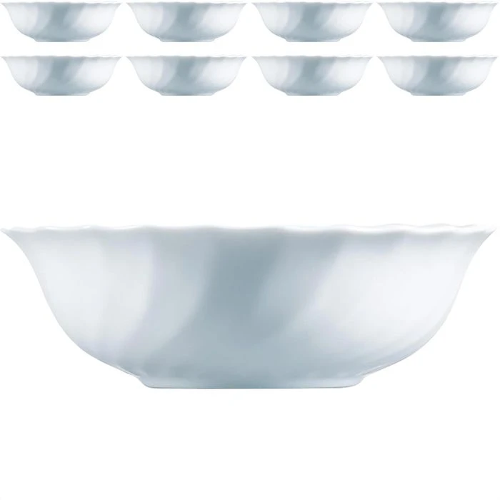 Arcoroc Müslischale Trianon ARC D6883, 16cm, Opalglas, Weiß, Set, 8 Stück 1 Arcoroc Müslischale Trianon ARC D6883, 16cm, Opalglas, Weiß, Set, 8 Stück