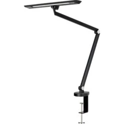 Hansa Schreibtischlampe Zirkon LED, Dimmbar, Schwarz, Tischklemme
