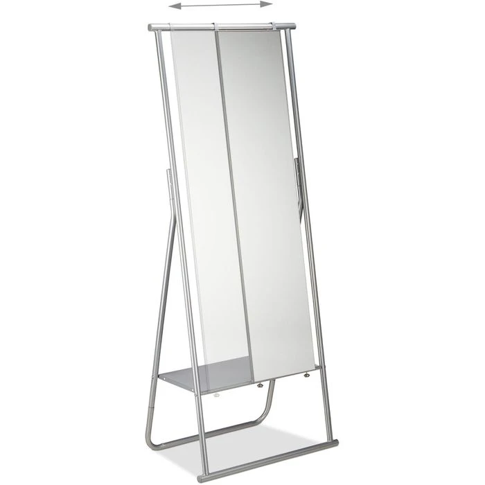 Relaxdays Garderobenständer 10022580, Mit Ablage & Spiegel, Metall, Silber 5 Relaxdays Garderobenständer 10022580, Mit Ablage & Spiegel, Metall, Silber – Bild 5